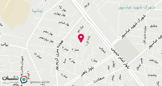 نقشه موقعیت تقریبی دفتر: رشت، بلوار امام، روبروی شرکت توزیع برق،کوچه زنده دل 2