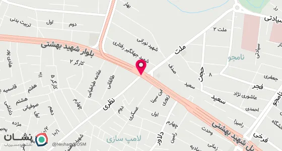 نقشه موقعیت تقریبی دفتر: کمربندی شهیدبهشتی-سه راه الکتریک- خیابان شهیدنظری- نبش کوچه چهار - پلاک 51
