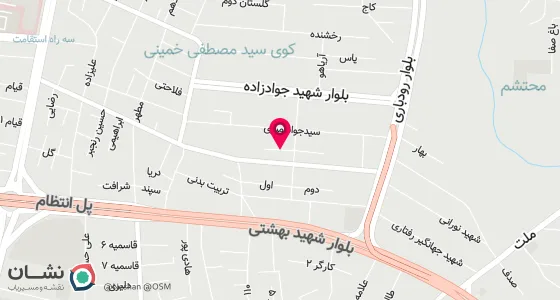 نقشه موقعیت تقریبی دفتر: خیابان طالقانی- اول خیابان معلم
