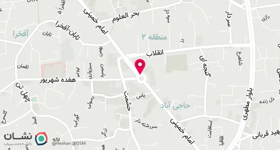 نقشه موقعیت تقریبی دفتر: رشت - خیابان امام خمینی ره - میدان حشمت - چله خانه
