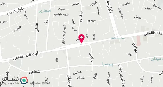 نقشه موقعیت تقریبی دفتر: رشت- خیابان طالقانی- کوی صفاری اول- جنب بیمه آسیا-پلاک159