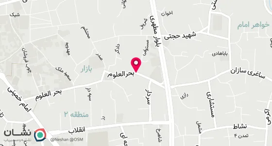 نقشه موقعیت تقریبی دفتر: خیابان بحرالعلوم- بازاررضا- طبقه دوم