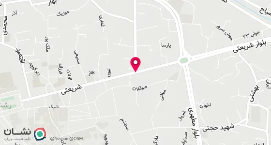 نقشه موقعیت تقریبی دفتر: رشت-خیابان شریعتی- مقابل خیابان تختی