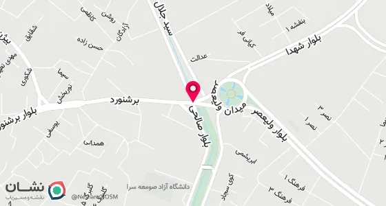 نقشه موقعیت تقریبی دفتر: صومعه سرا خ شهید نعمت برشنورد خ شهید علی قلی زاده دفتر ازدواج شماره 30