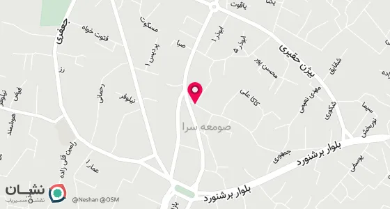 نقشه موقعیت تقریبی دفتر: صومعه سرا خیابان جمهوری جنب تامین اجتماعی کوچه شهید نعیمی کوچه دوم پلاک 10