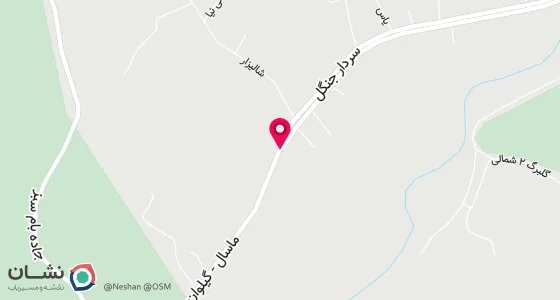نقشه موقعیت تقریبی دفتر: گیلان - ماسال - بلوار سردار جنگل