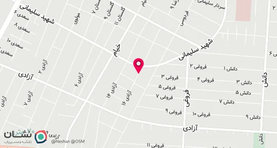 نقشه موقعیت تقریبی دفتر: شیروان - خ سلمان فارسی12پلاک12