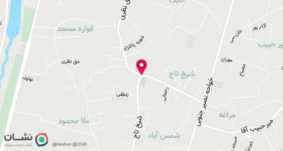 نقشه موقعیت تقریبی دفتر: مراغه -خیابان شیخ تاج پایین ترازمدرسه شرف جنب گل فروشی ها