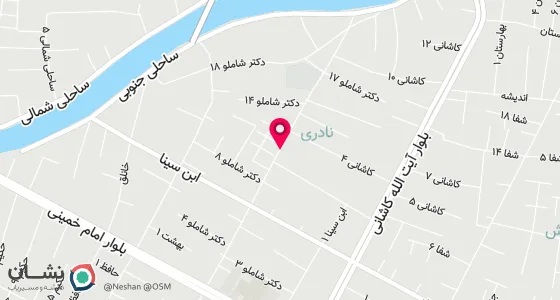 نقشه موقعیت تقریبی دفتر: شیروان-خیابان جامی شمالی-دکترشاملو3 پ21