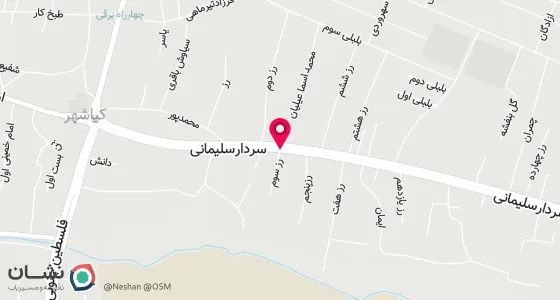 نقشه موقعیت تقریبی دفتر: کیاشهر خ شهدا-نرسیده به امام زاده سید جعفر -نبش کوچه رز 3