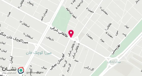 نقشه موقعیت تقریبی دفتر: بجنورد- خیابان طالقانی شرقی - نبش خیابان ابوریحان بیرونی