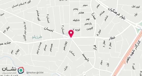 نقشه موقعیت تقریبی دفتر: ارومیه-طرزیلو-خ عطار-خ دلپسند-نبش کوچه4-طبقه فوقانی