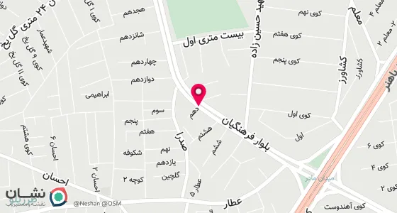 نقشه موقعیت تقریبی دفتر: فلکه مادر-قهوه قاباغی-ک 10