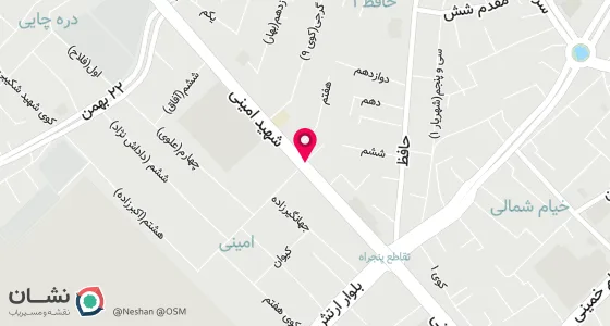 نقشه موقعیت تقریبی دفتر: ارومیه-خیابان امینی نبش کوی 5 طبقه اول واحد1