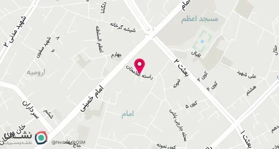 نقشه موقعیت تقریبی دفتر: خیابان بعثت راسته غلامخان طبقه فوقانی بازار لاله