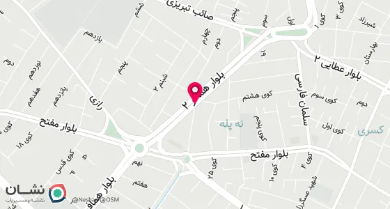 نقشه موقعیت تقریبی دفتر: ارومیه خیابان مدرس-خیابان همافر 2 روبروی بانک سپه