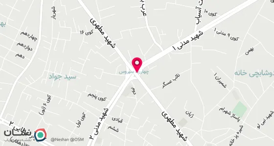 نقشه موقعیت تقریبی دفتر: ارومیه مدنی یک پلاک 77 طبقه فوقانی قنادی کاخ