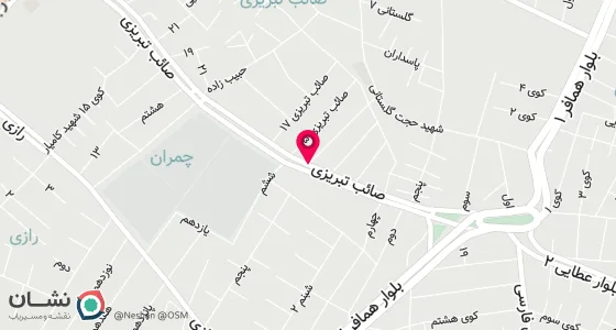نقشه موقعیت تقریبی دفتر: خیابان همافر روبروی کلانتری 13 داخل کوچه