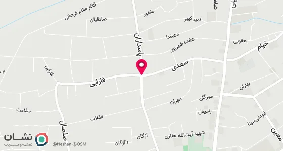نقشه موقعیت تقریبی دفتر: هشتپر خ-سعدی خیابان فارابی