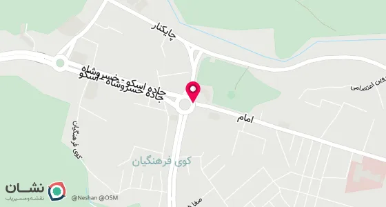 نقشه موقعیت تقریبی دفتر: خیابان امام خمینی روبروی شهرداری.