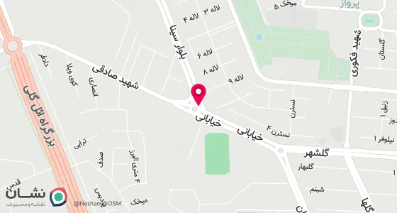 نقشه موقعیت تقریبی دفتر: تبریز جاده ائل گولی فلکه خیام کوچه اول پلاک 2