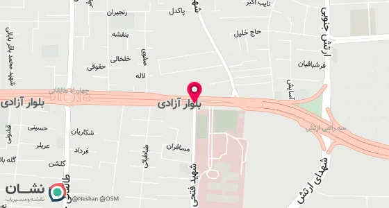 نقشه موقعیت تقریبی دفتر: تبریز خیابان آزادی جنب بیمارستان ارتش اول خیابان شهید فتحی وند پلاک 5 ساختمان نور