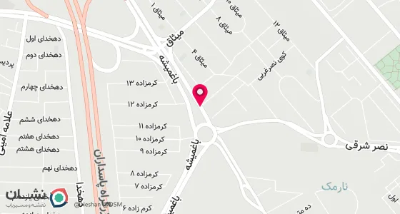 نقشه موقعیت تقریبی دفتر: شهرک باغمیشه میدان ارغوان شیت 4 خ میثاق طبقه فوقانی املاک علیپور
