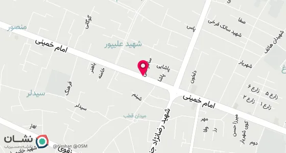 نقشه موقعیت تقریبی دفتر: تبریز خیابان امام خمینی میدان قطب جنب مسجد سالار شهیدان ساختمان سایه طبقه اول واحد سه