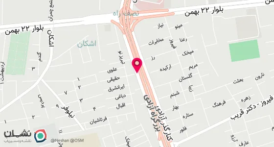 نقشه موقعیت تقریبی دفتر: تبریز خیابان آزادی چهارراه طالقانی جنب بانک ملت
