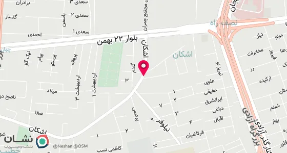 نقشه موقعیت تقریبی دفتر: نصفراه بین نصفراه و کوی اشکان کوچه شهید پروین زاده پلاک 5 طبقه چهارم