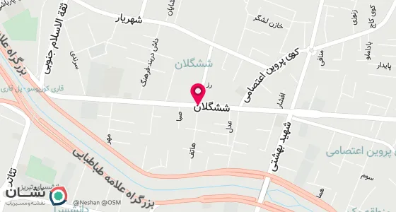نقشه موقعیت تقریبی دفتر: تبریز خیابان ششگلان روبروی مسجد میرمحمودآقا