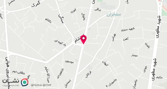 نقشه موقعیت تقریبی دفتر: تبریز خیابان فلسطین - اول بهار شرقی پلاک 3 طبقه 2