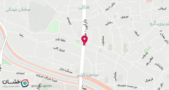 نقشه موقعیت تقریبی دفتر: خیابان دارائی روبروی مسجد شکلی کوچه احمدی شماره 32