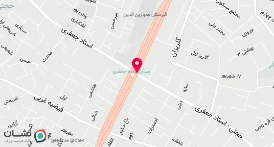 نقشه موقعیت تقریبی دفتر: تبریز خیابان آذربایجان، مابین زیر گذر حجتی و پل بهار، اول کوچه 30، پلاک 2