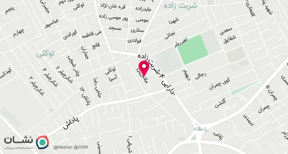نقشه موقعیت تقریبی دفتر: تبریز خیابان شهید مفتح رربروی مسجد ملاحسن