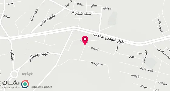 نقشه موقعیت تقریبی دفتر: هریس - شهرخواجه-خیابان امام خمینی (ره)جنب بالاتر از بخشداری
