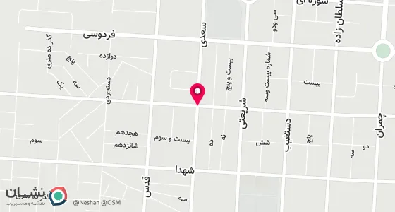 نقشه موقعیت تقریبی دفتر: خیابان سعدی تقاطع طالقانی