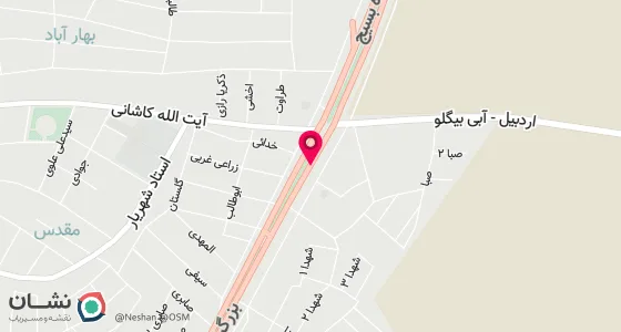 نقشه موقعیت تقریبی دفتر: اردبیل -مابین میدان امام حسین وقیام روبروی بانک تجارت طبقه فوقانی.