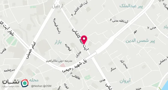 نقشه موقعیت تقریبی دفتر: اردبیل خیابان کاشانی مابین چهار راه پیر عبدالملک و یاقوت اول کوچه حاج ستار پلاک 14