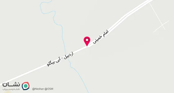 نقشه موقعیت تقریبی دفتر: نمین آبی بیگلو خ امام خمینی روبروی بانک کشاورزی