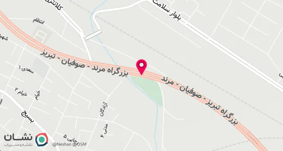 نقشه موقعیت تقریبی دفتر: خیابان امام خمینی- روبروی جهاد کشاورزی- دفتر ازدواج 92 و طلاق 80 صوفیان